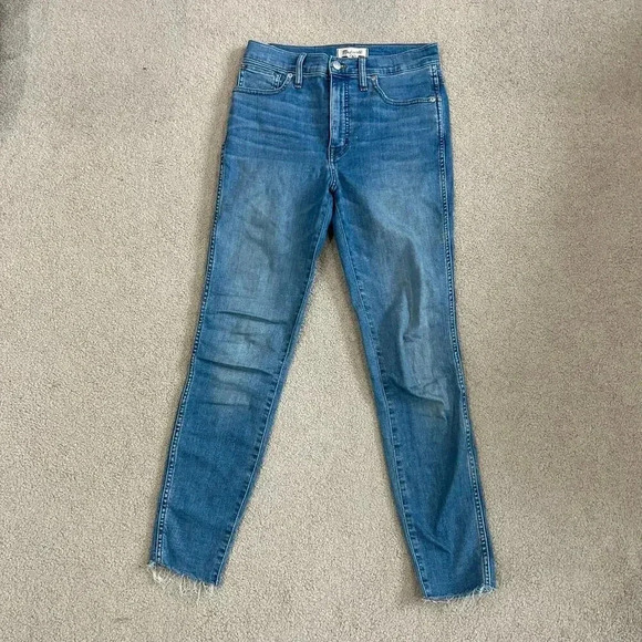 Madewell 10" High Rise Skinny Jeans Medium Wash Blue Womens Size 28 - Picture 1 of 9